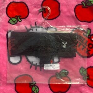 PLAYBOY Black Strappy Panties